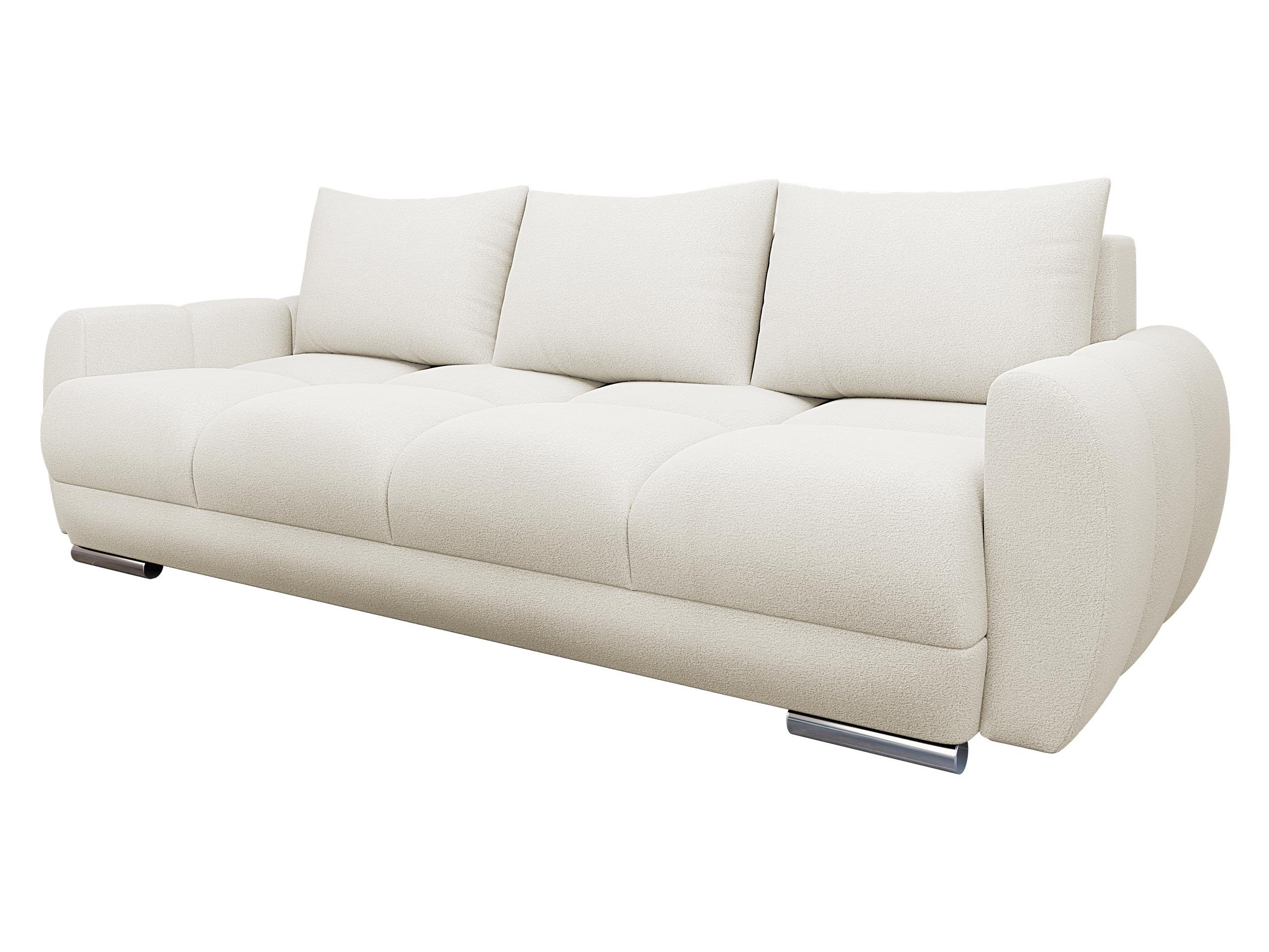 SCHLAFSOFA Logo 3 - Silberfarben/Creme, Holz/Kunststoff (234/89/97cm) - MIRJAN24