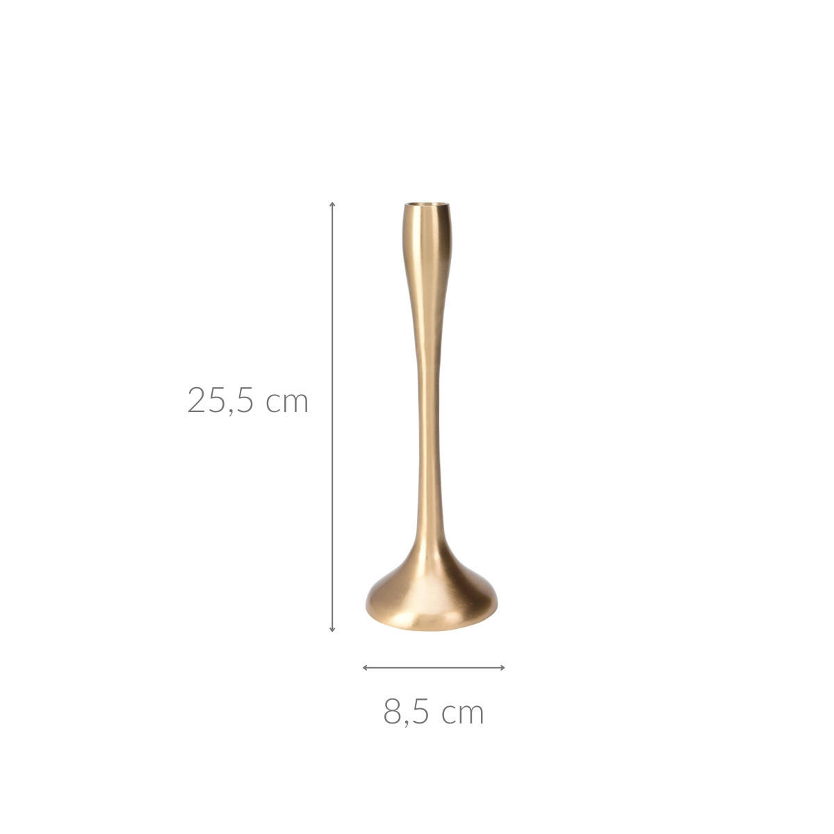 KERZENSTÄNDER Gold 8,5/25,5 cm - Goldfarben, Metall (8.5/25.5/8.5cm) - Home Styling Collection