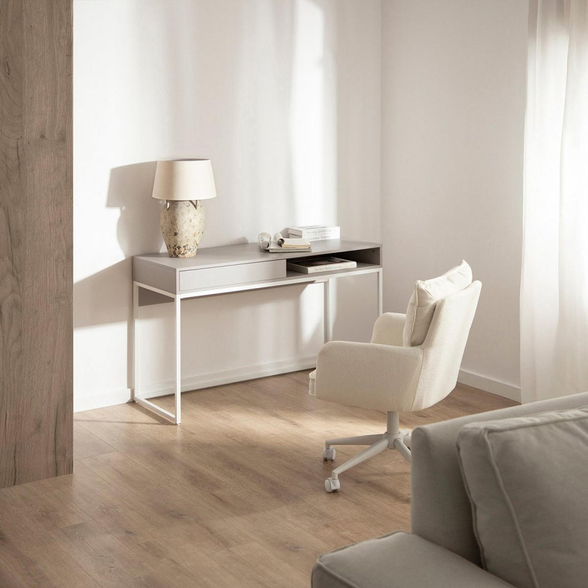 SCHREIBTISCH Aidan Grau 120 cm x 78 cm - Grau, Holzwerkstoff (50/120/78cm)