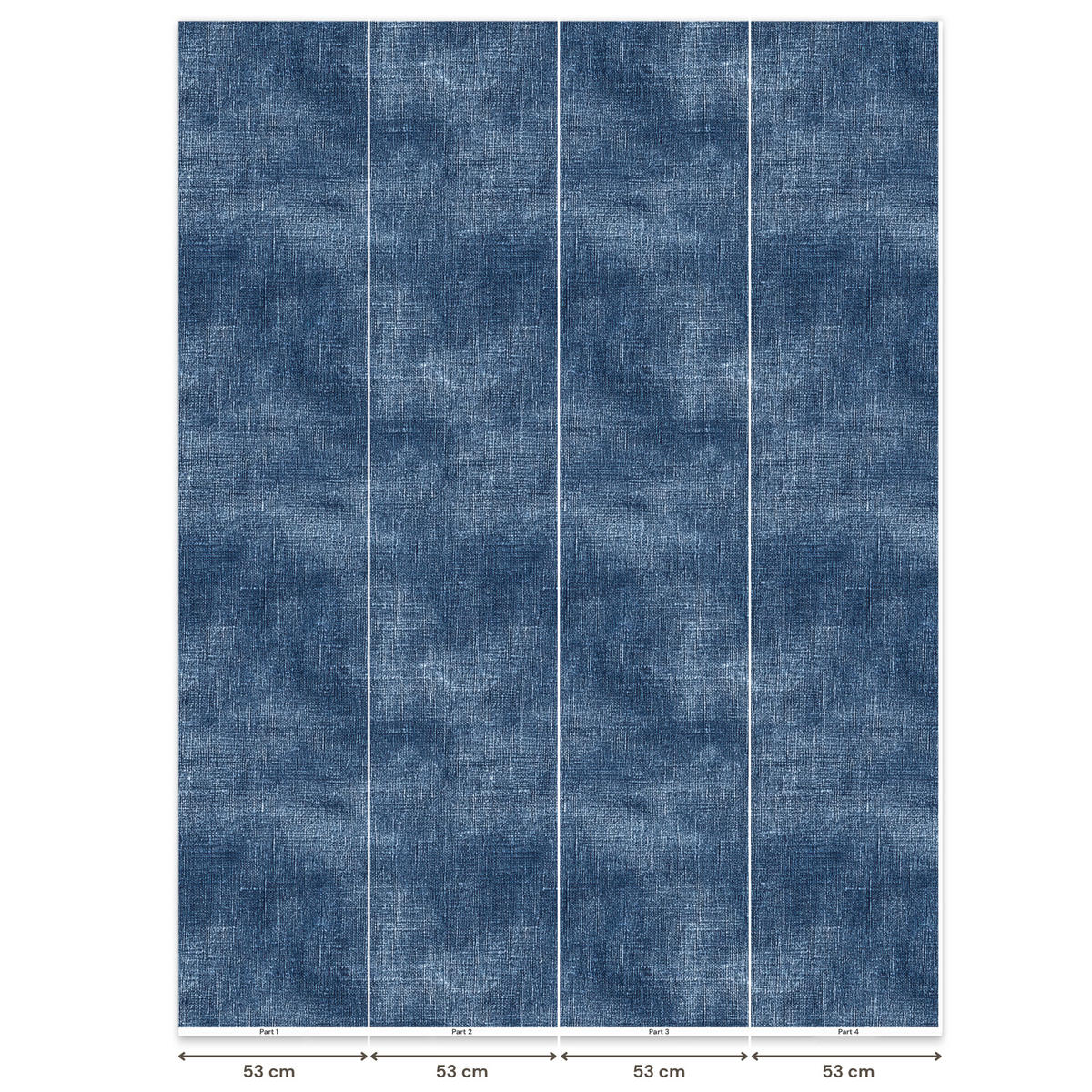 TAPETE - Leinen - Textur - Muster - Denim - Rustikal - 200x280 cm - Blau, Papier (200/280cm) - OnlyWow