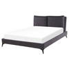 POLSTERBETT 160/200cm Dunkelgrau Melle - Dunkelgrau, Textil (160/200cm) - Beliani