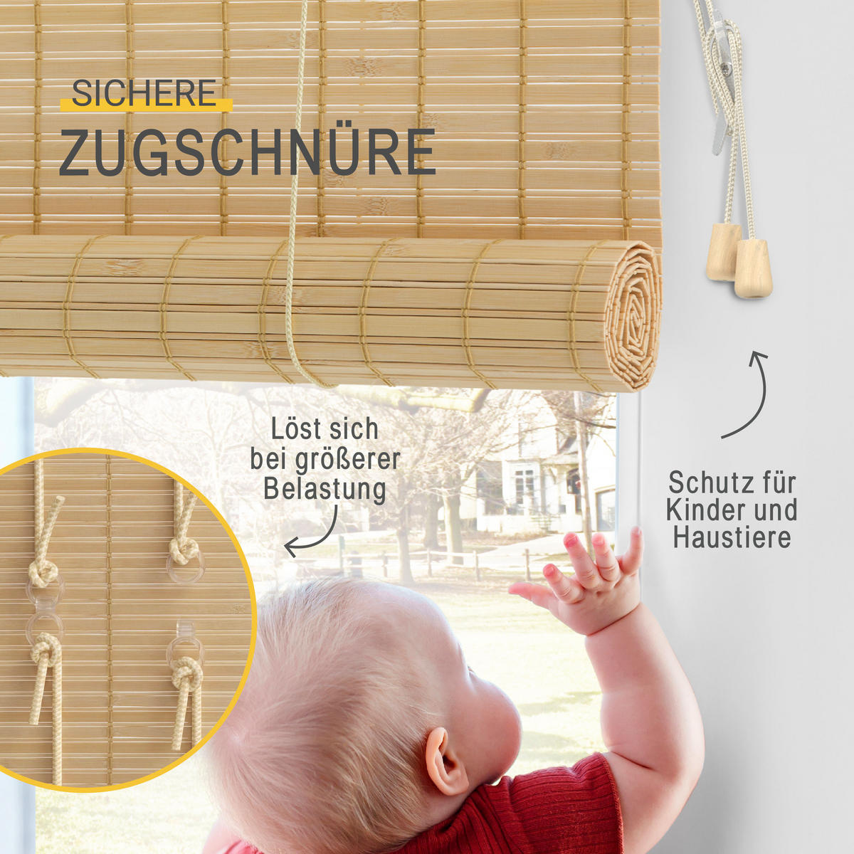 BAMBUSROLLO SolDecor BR7 80x160cm Natur - Naturfarben, Holz (80/160cm) - Sol Royal