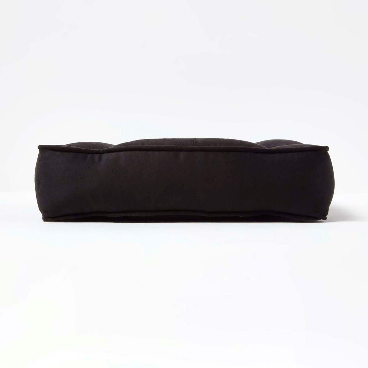 STUHLKISSEN 40/40/10 cm, schwarz mit Aussparung – Velours Entlastungskissen - Schwarz, Textil (40/40/10cm) - Homescapes