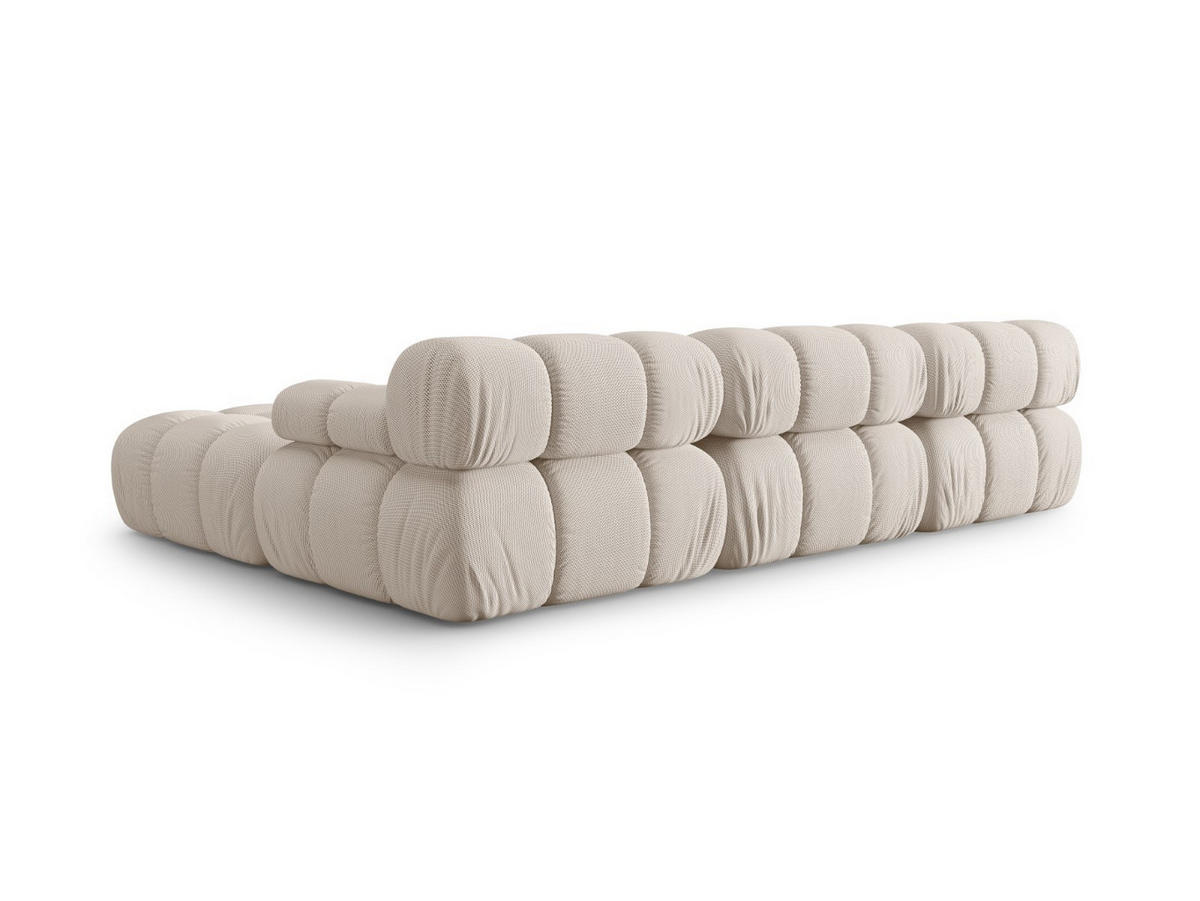 SOFA modular Bellis aus 3D-Stoff leichtes beige 4 Sitzplätze - Creme, Textil (188/70/282cm) - Micadoni