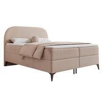BOXBETT NOELIA 180/200 cm mit Matratze, Beige - Beige, Textil/Metall (180/200cm) - Idohome