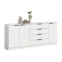 KOMMODE KOPENHAGEN (B/H/T: ca. 185/80/35 cm) in weiß/weiß - Weiß, Holzwerkstoff (185/80/35cm)