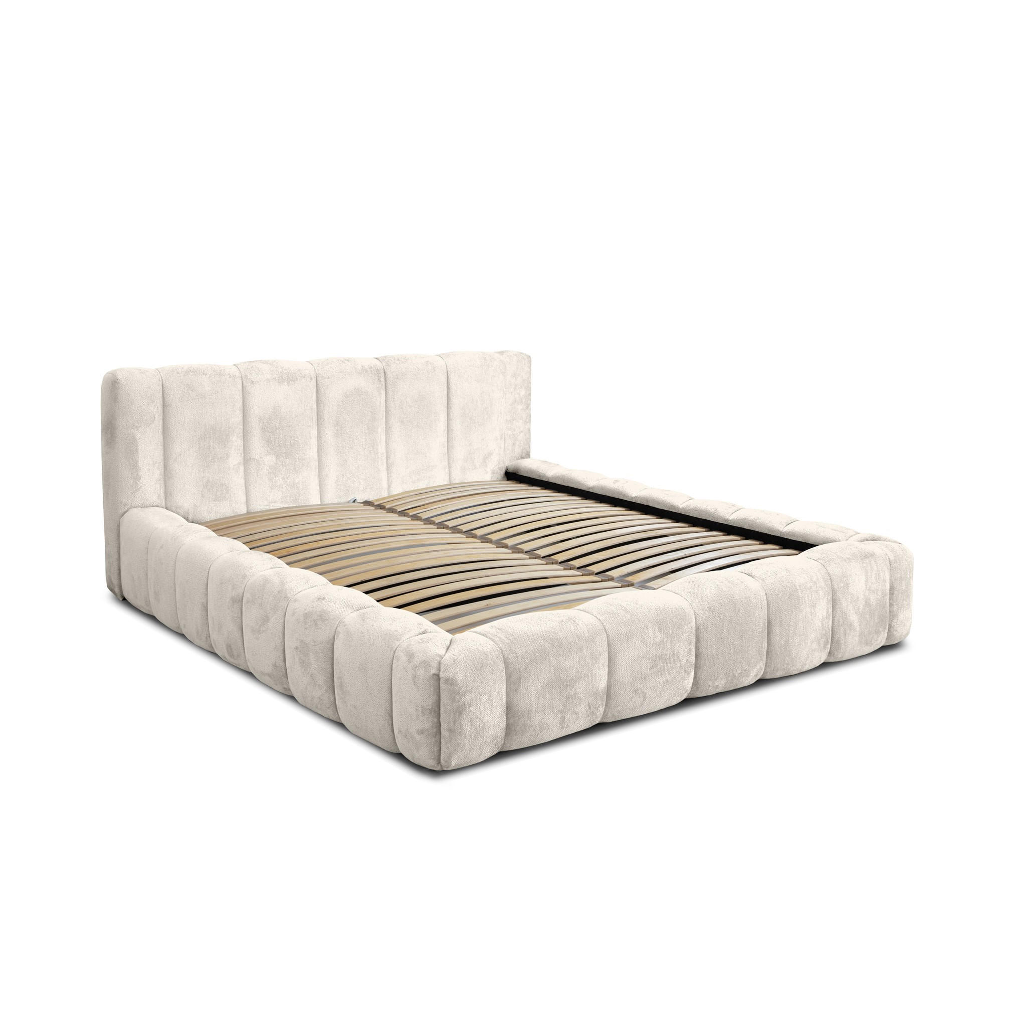 POLSTERBETT Hailey In Tender Way - Weiß, Holzwerkstoff/Textil (180/200cm) - Fun Möbel