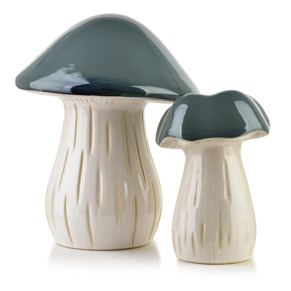 KERAMICKÁ figurka houby MAVE - bílá, keramika (17/23/17cm) - Mondex