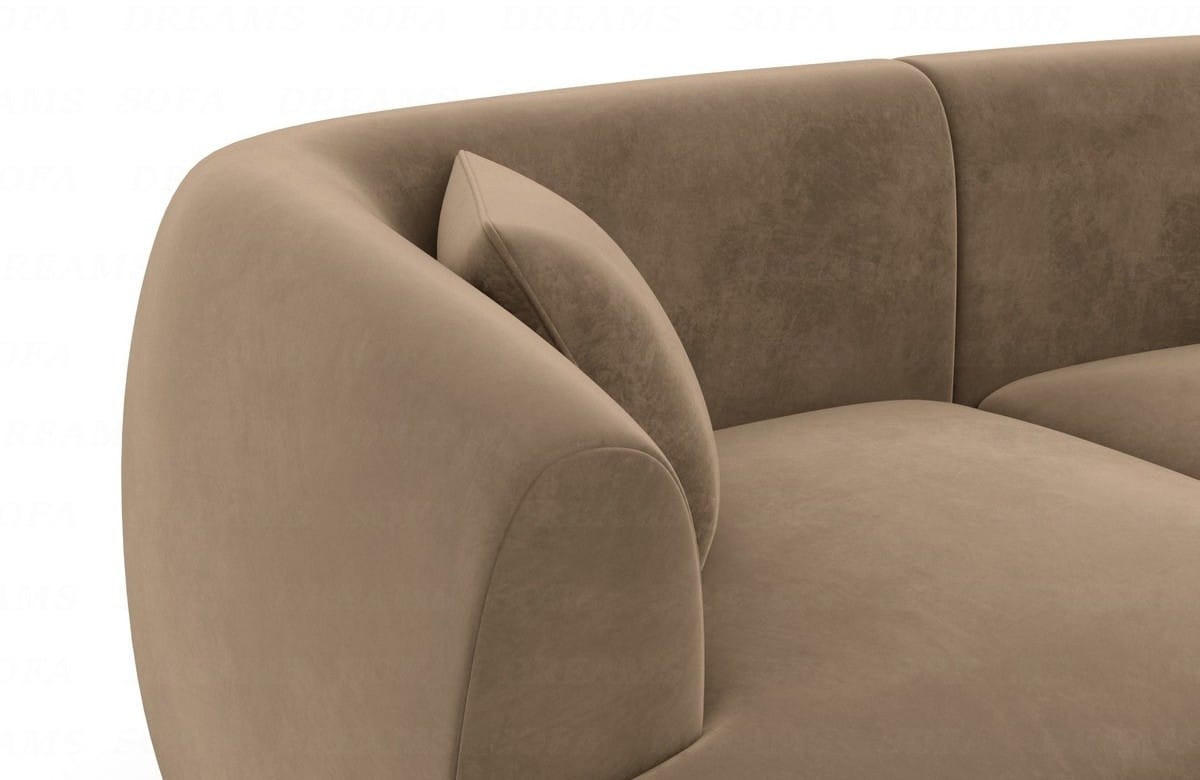 WOHNLANDSCHAFT Azura Braun Samtstoff - Braun, Kunststoff (325/78/177cm)