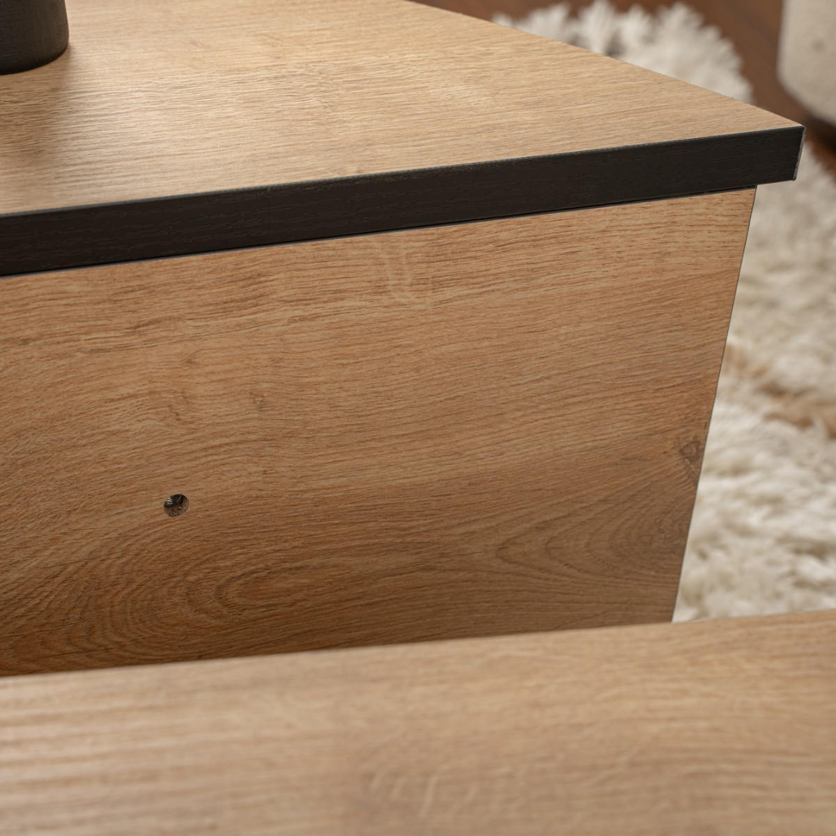 COUCHTISCH orion Chêne à miel - Schwarz, Holzwerkstoff (9.5/90/35cm) - Calicosy