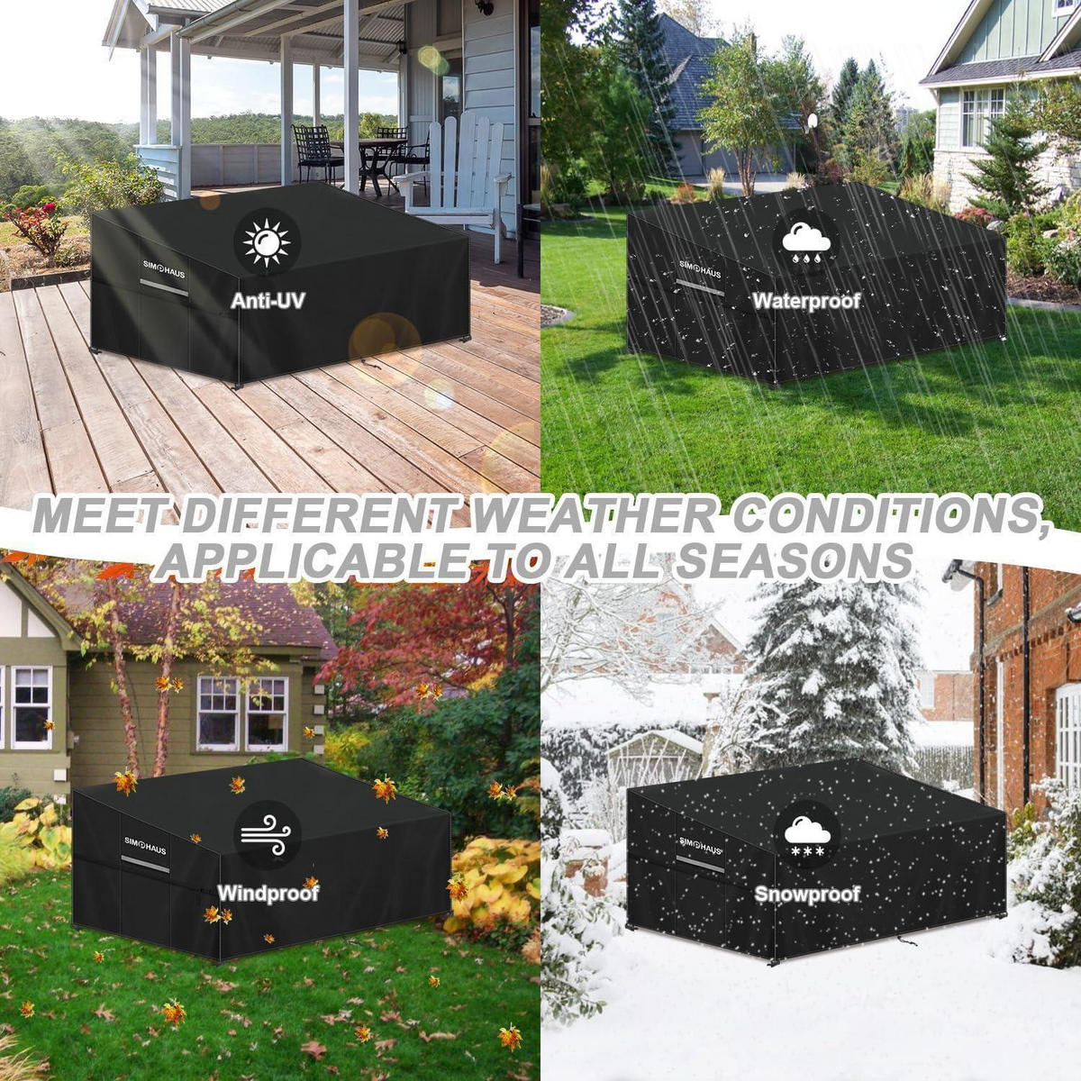 ABDECKHAUBE für Gartenmöbel 135x99x89/61cm - Schwarz, Textil (1/1/1cm)