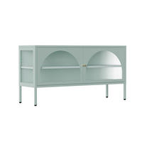 TV-SCHRANK 115 cm, Salbeigrün - Grün, Metall (35/60/115cm) - Oviala