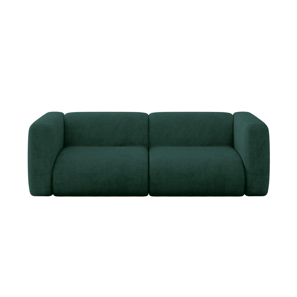 ALTDECOR MODULÁRNÍ pohovka MIRA-S1, 2místná, 228 × 89 × 70 cm, zelená, velur