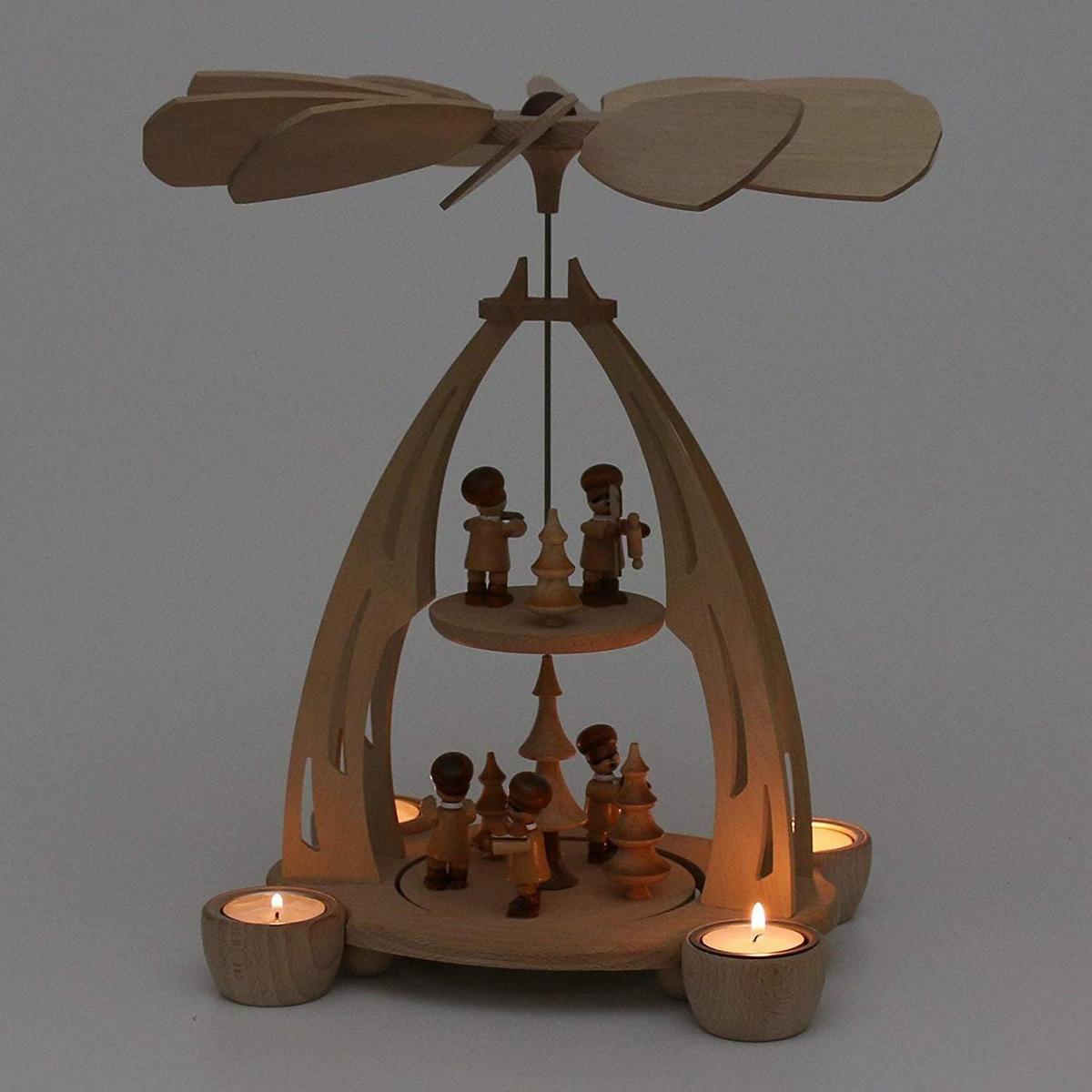 PYRAMIDE Weihnachtsbäckerei 20/24/35 cm - Multicolor, Holz (0.1/35/0.1cm) - Dekoteam24