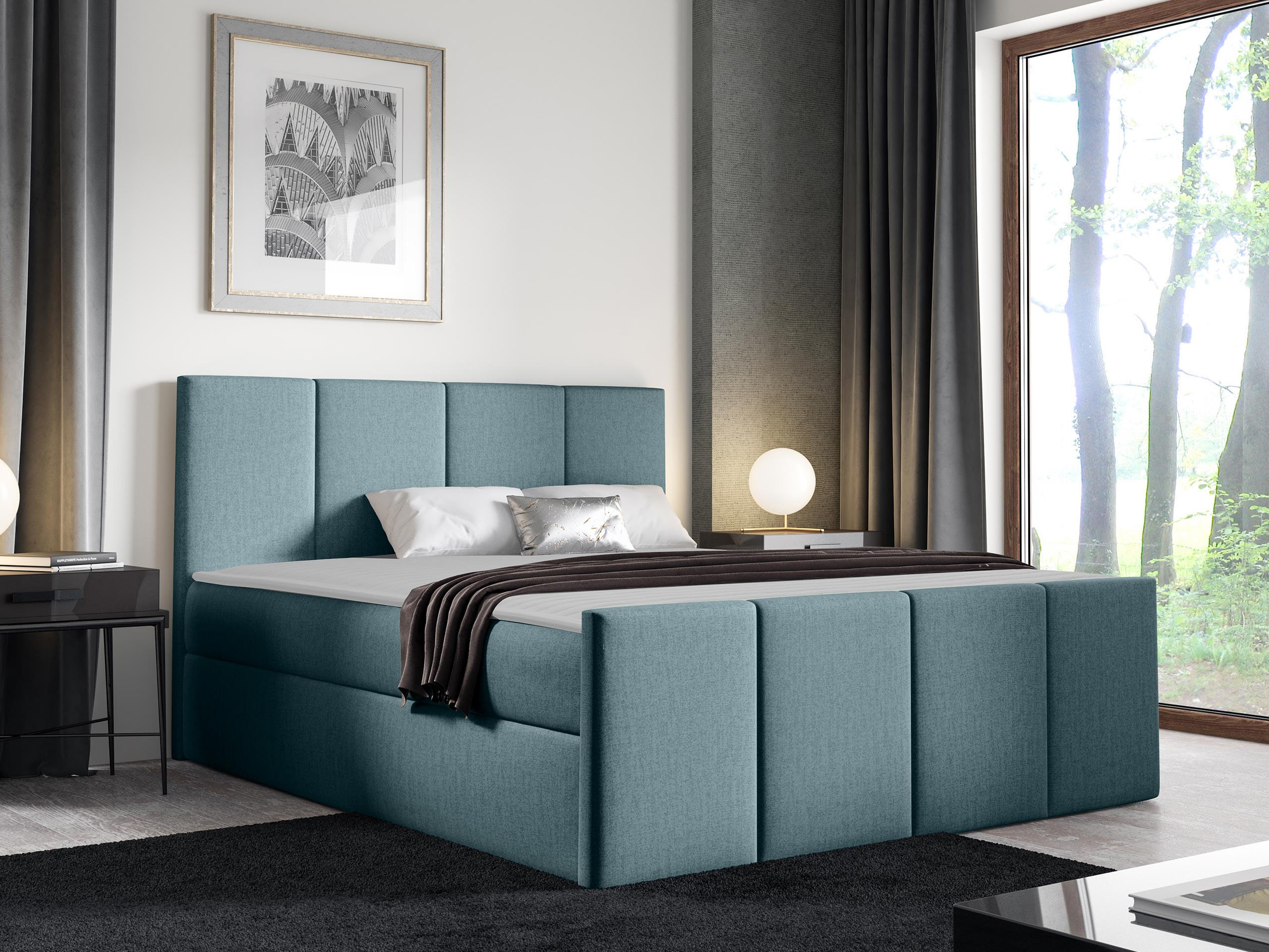 BOXBETT Lars - Blaugrau, Holz (120/200cm) - MIRJAN24