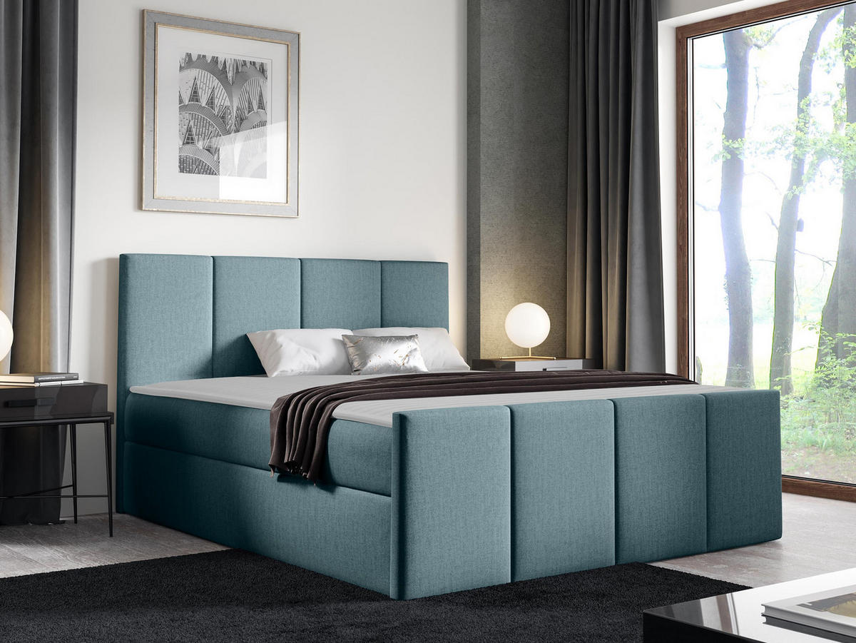 BOXBETT Lars - Blaugrau, Holz (120/200cm) - MIRJAN24