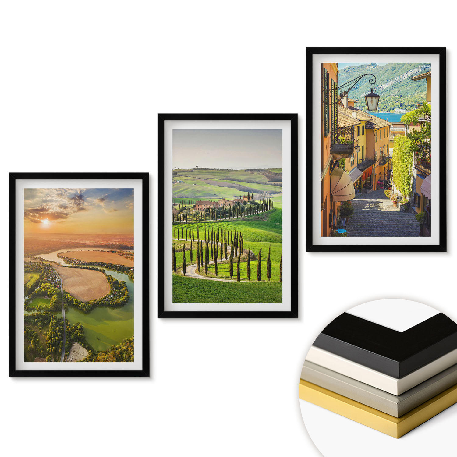 ArtPrintCave Wandbilder Schwarz 40x60 cm