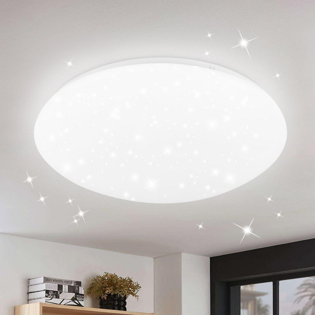 LED-DECKENLEUCHTE Jonas 30/30/7 cm - Weiß, Kunststoff (30/30/7cm) - Nettlife