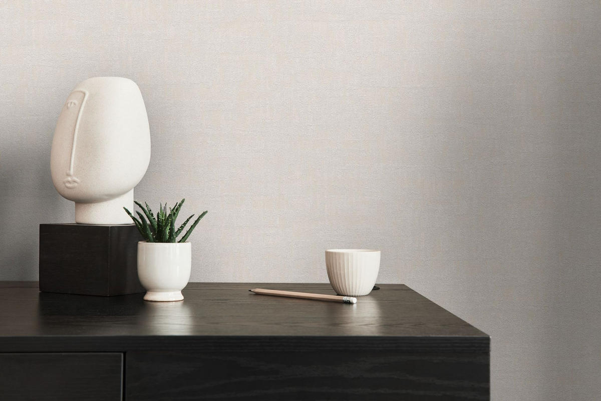 VLIESTAPETE Beige 53/1005 cm - Beige, Textil (53/1cm) - KUNSTLOFT