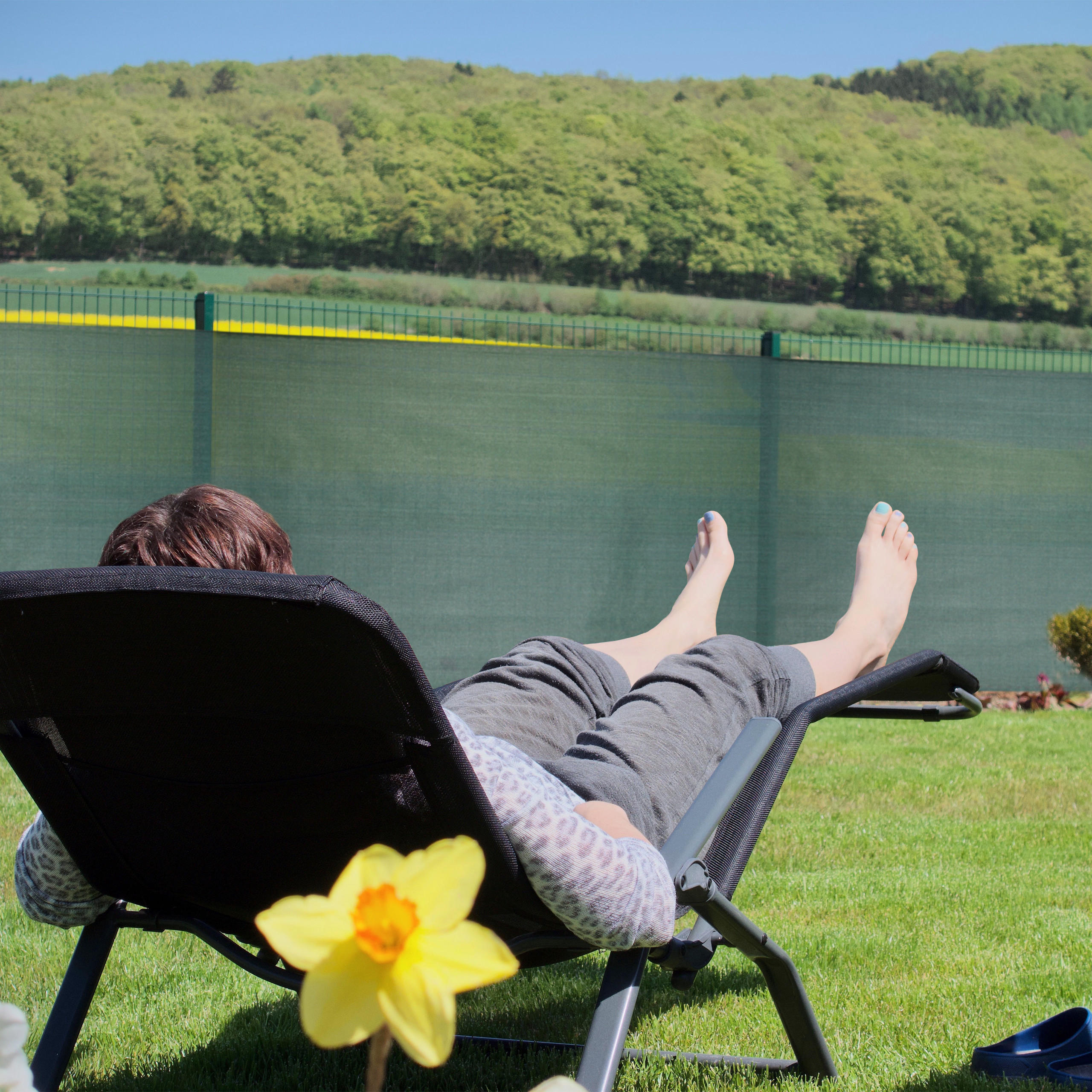 ZAUNBLENDE - Dunkelgrün, Kunststoff (1500/200cm) - Relaxdays