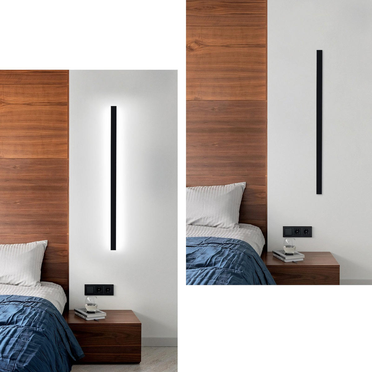 LED-WANDLEUCHTE Beaming 2.5/4/100 cm - Schwarz, Metall (4/100/2.5cm) - ZMH