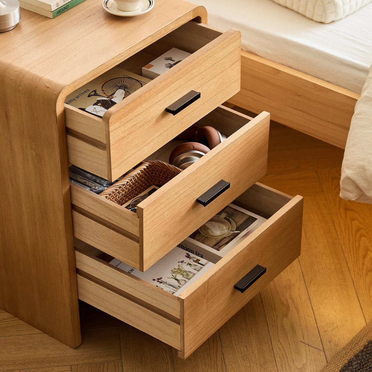 NACHTTISCH Rechteckig Braun 40 x 30 x 66 cm - Braun, Holz (44/60/34cm) - Nordlys