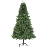 WEIHNACHTSBAUM Dancer,pulverbeschichteter Metallständer mit Kunststoffkappen,grün - Grün, Kunststoff (210cm) - tectake