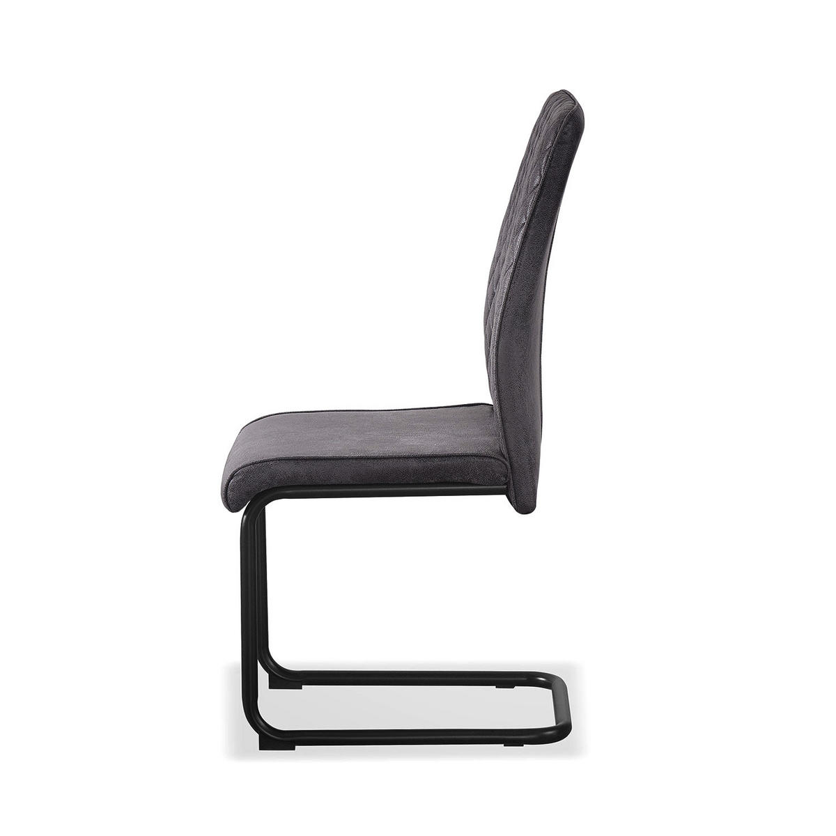 SCHWINGSTUHL THEO Anthrazit 4 Stück - Anthrazit, Textil/Metall (44/98/58cm) - B&D Home