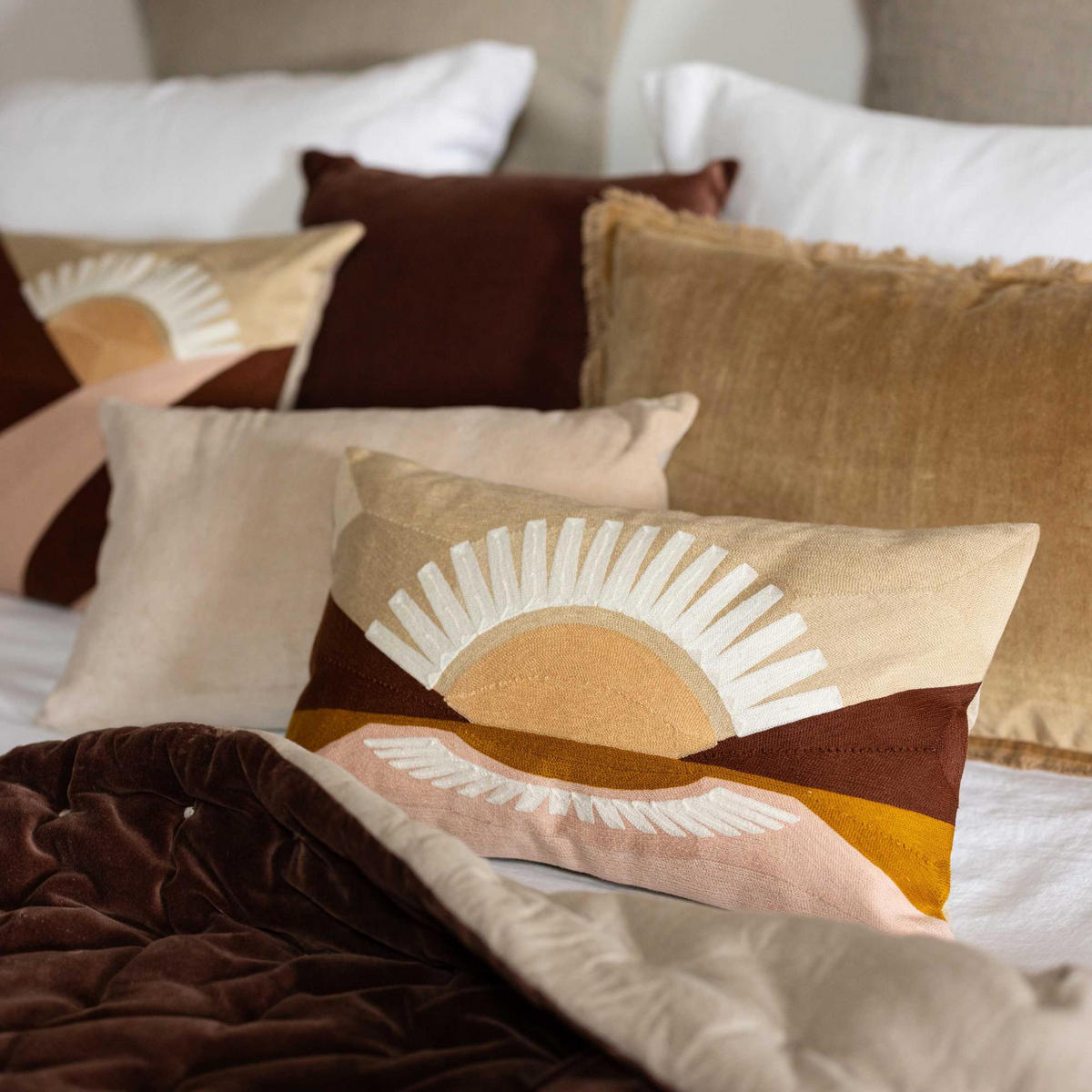 BETTLÄUFER Elise tabakfarben 90 x 240 cm - Braun, Textil (90/240cm) - Vivaraise