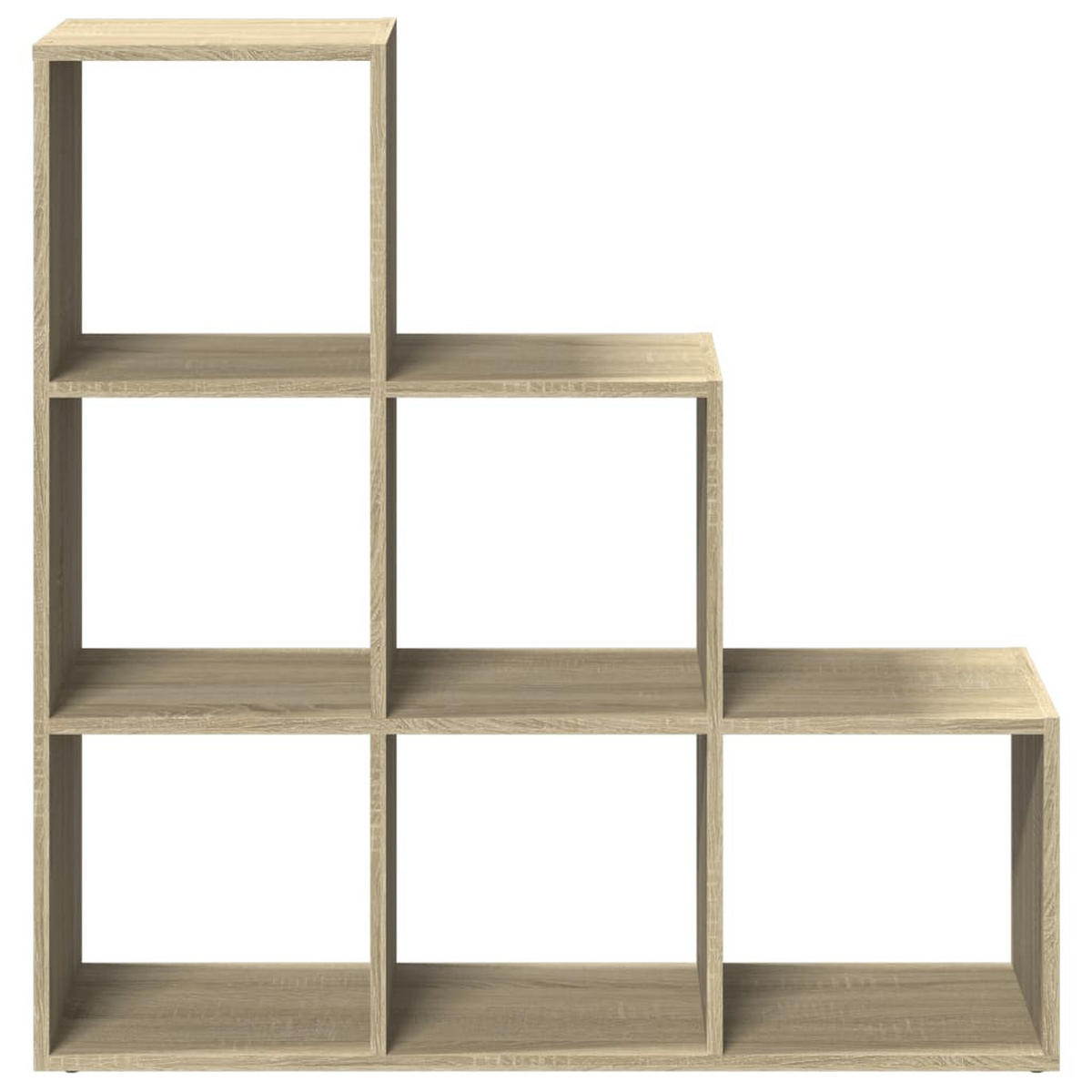 RAUMTEILER-BÜCHERREGAL 3 Etagen Sonoma-Eiche 99/29/99 Cm - Braun, Holzwerkstoff (99/99/29cm) - vidaXL