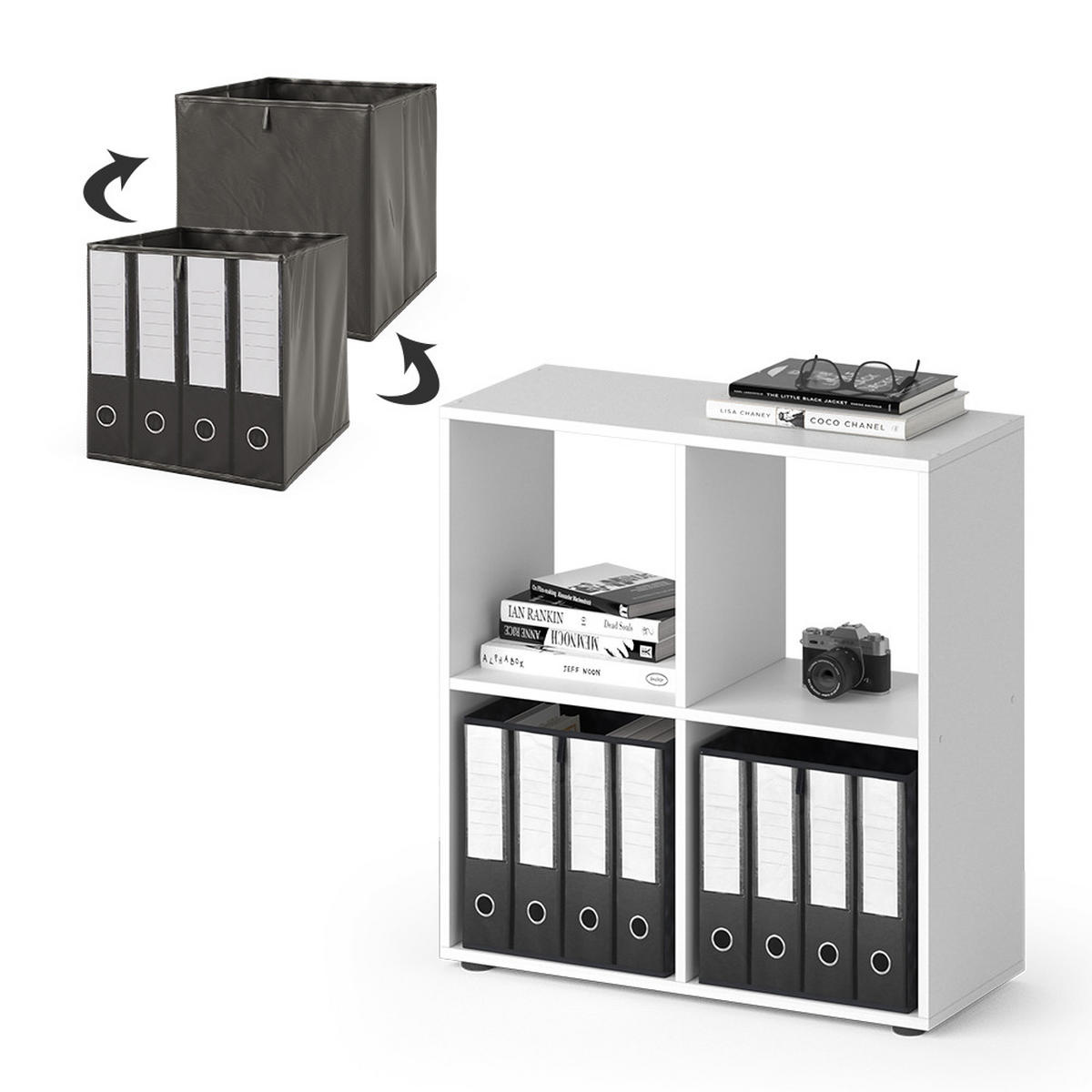 DĚLICÍ STĚNA Tetra Bílá - bílá, kompozitní dřevo (72.6/72/29cm) - Vicco