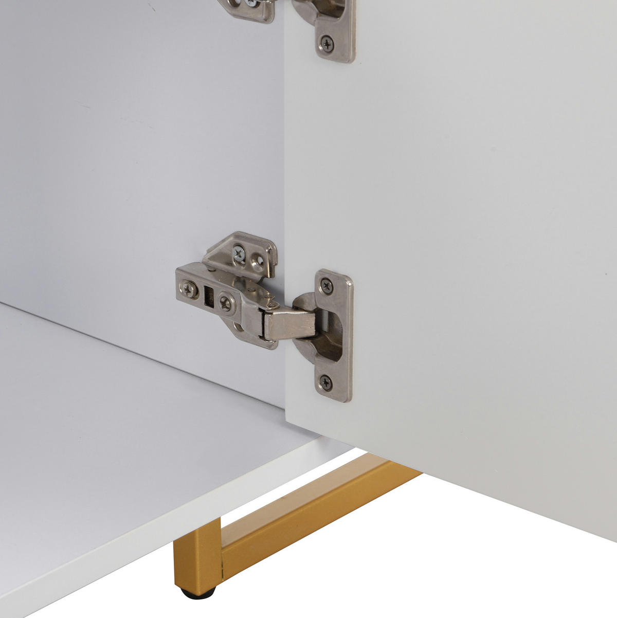 LOWBOARD 175/30/46 cm Weiß aus MDF mit 4 Schubladen und 2 Türen - Weiß, Holzwerkstoff (30/46/175cm) - OKMYHOME