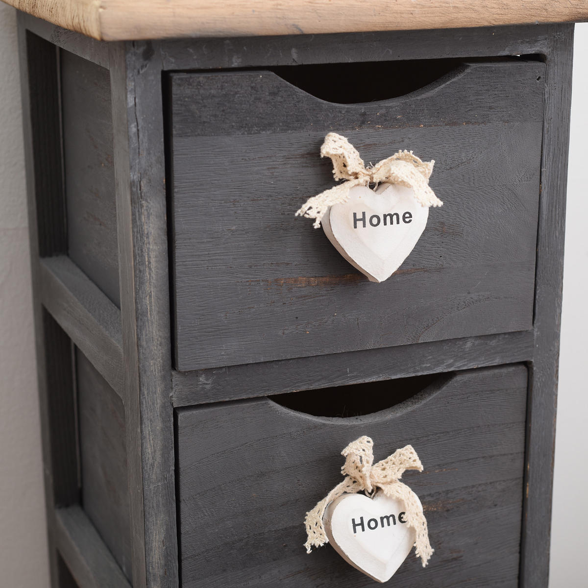 KOMMODE Grau 25/25/71 cm - Grau, Holz (25/71/25cm) - Mobili Rebecca