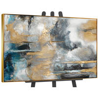 GEMÄLDE Goldene Konsonanzen II Schattenfugenrahmen Gold 120x80 cm - Goldfarben, Holz (120/80cm) - YS-art gallery