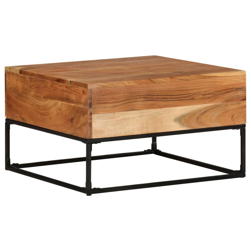 COUCHTISCH 68x68x41 cm Massivholz Akazie - Braun, Holzwerkstoff (68/68/41cm) - furnicato