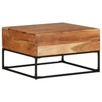 COUCHTISCH 68x68x41 cm Massivholz Akazie - Braun, Holzwerkstoff (68/68/41cm) - furnicato