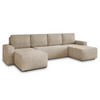 WOHNLANDSCHAFT Roma U - Beige, Holz/Textil (305/90/150cm) - Sofnet