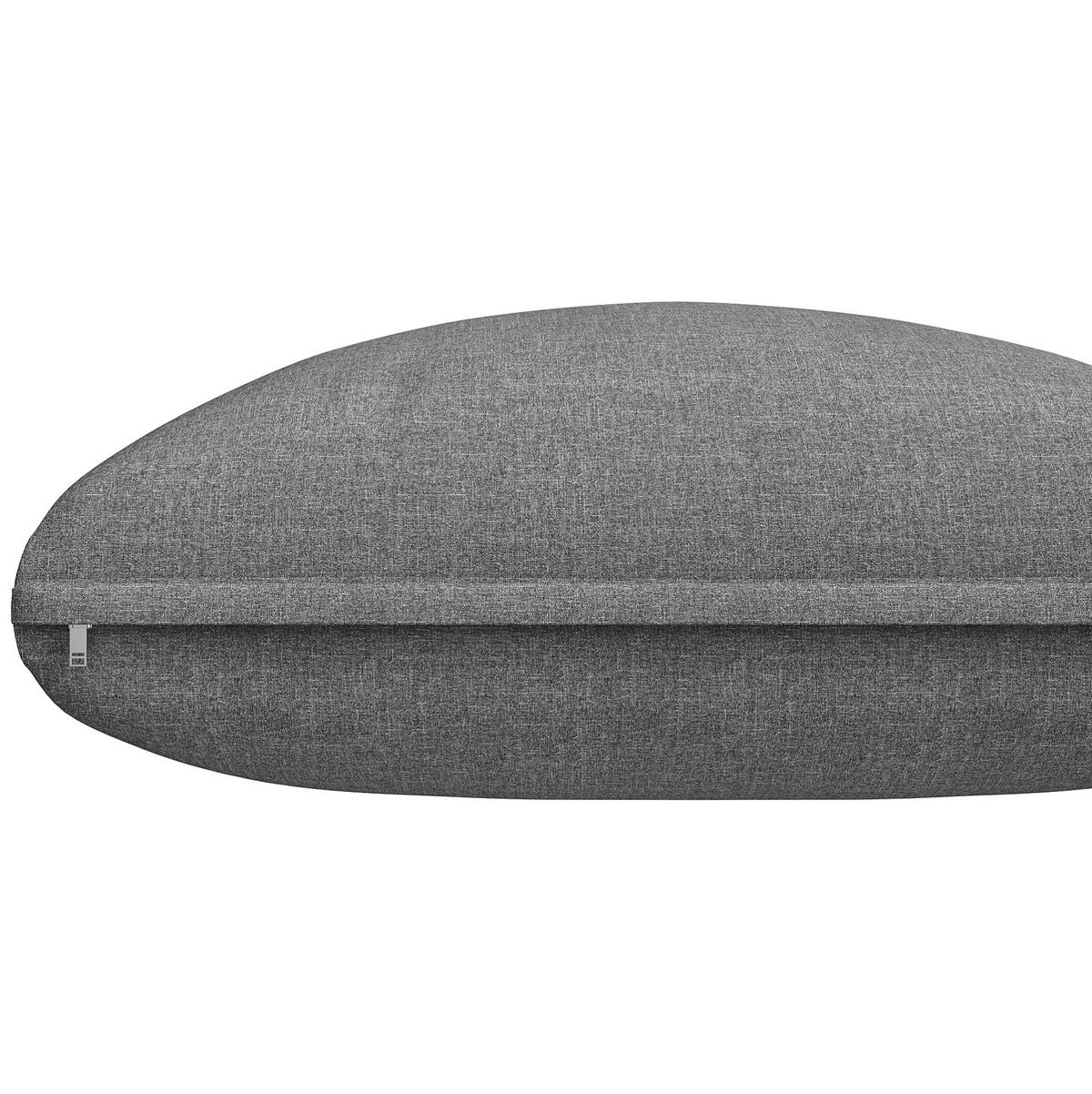 GARTENLOUNGE-SET 6-teilig 114,5/61/67 cm aus Metall und Olefin, modular mit 2 Tischen und verstellbaren Füßen, Grau - Grau, Metall - Redom