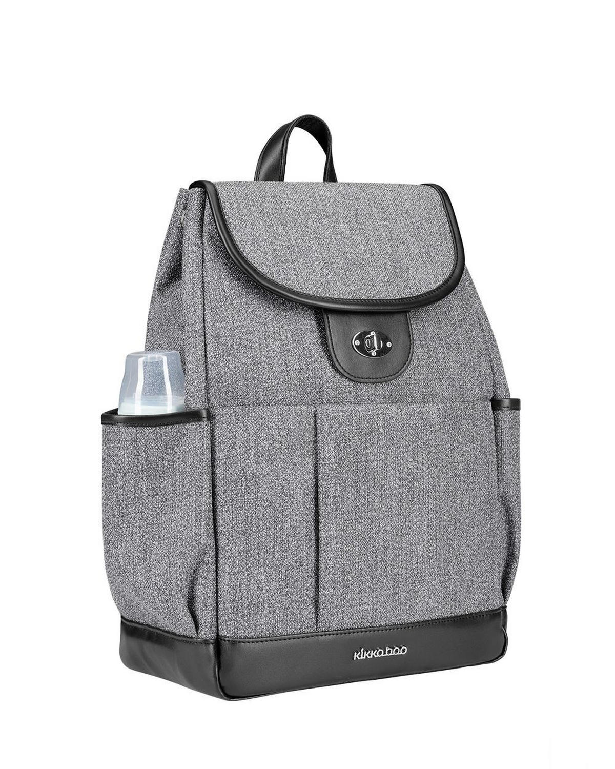 WICKELTASCHE Morice grau Magnetknöpfe, Drehverschluss, verstellbare Gurte, Schultergurte - Grau, Textil (15/39/28cm) - Kikka boo