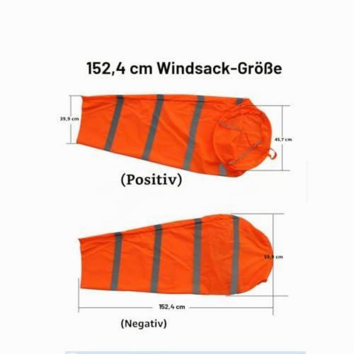 WINDSACK Rip-Stop Outdoor 152,4 cm - Orange, Textil (152.4/40.6/1cm)