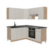 ECKKÜCHE Fame-Line GrauBeige/Goldkraft Eiche 160 x 190 cm AP Anthrazit - Honigeiche/Grau, Holzwerkstoff (190/81.6/60cm) - Vicco