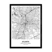 POSTER Atlanta - Usa A4 Rahmenlos - Klar, Papier (29.7/5/21cm) - Nacnic