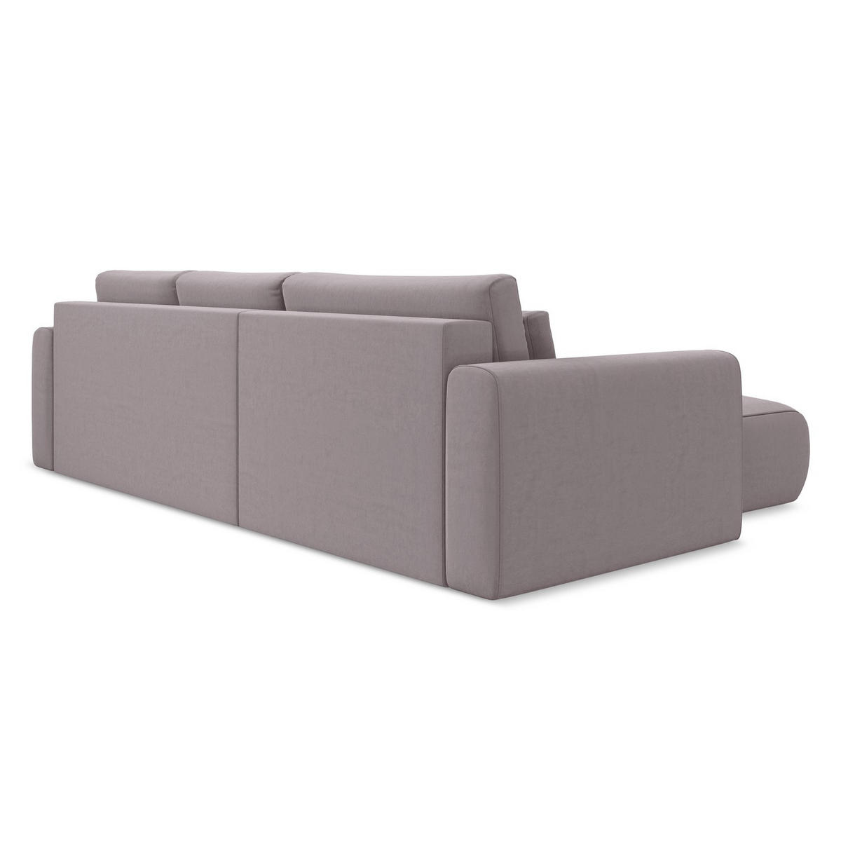 ECKSOFA mit Schlaffunktion Samt Stoff Violett - Lila/Flieder, Kunststoff/Textil (149/278cm) - LaMiaSofa