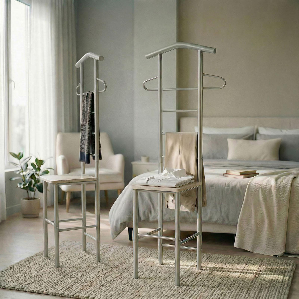 HERRENDIENER JIVO 2ER-SET - Sonoma Eiche, Metall (53/121/47cm) - CARO-Möbel