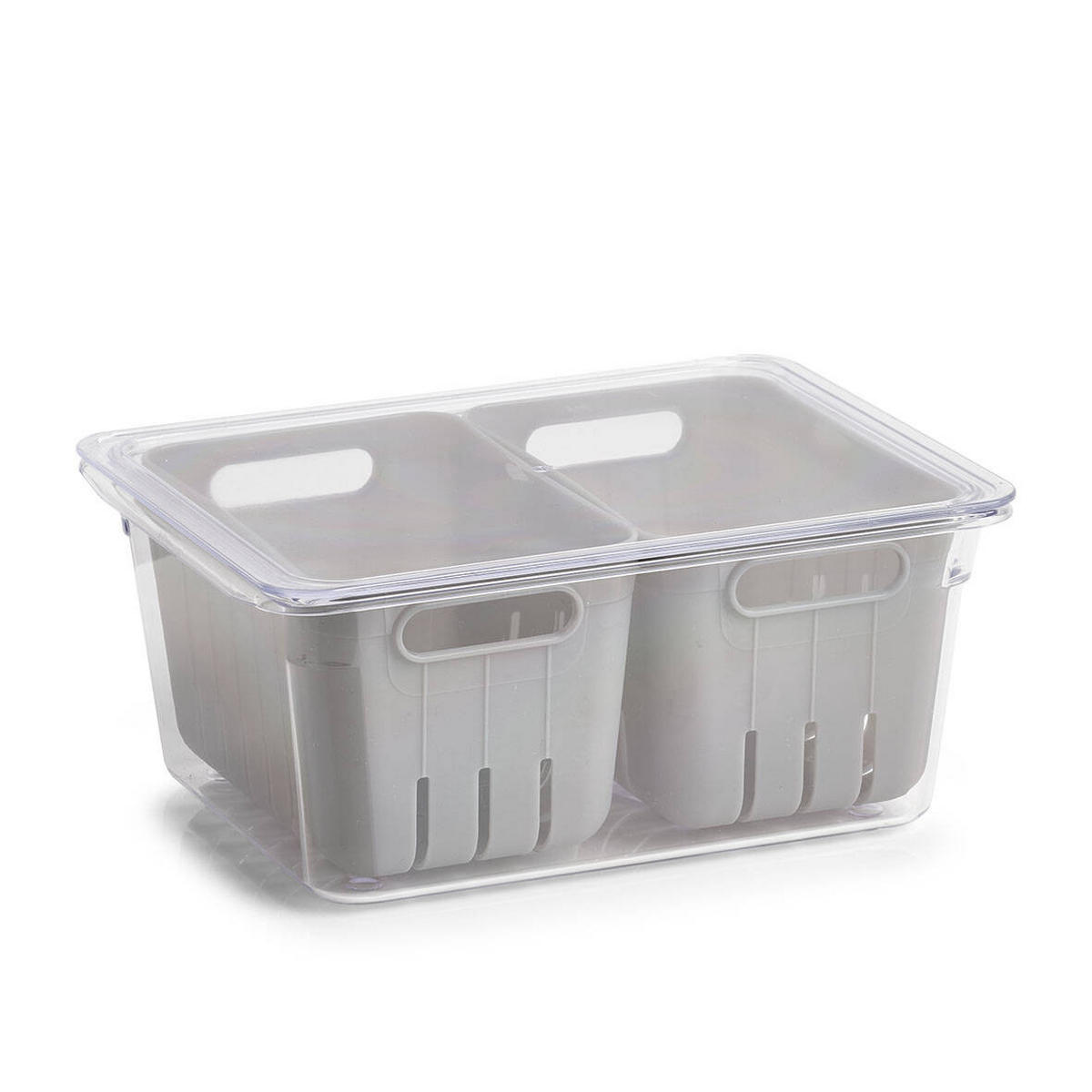 KÜHLSCHRANK-ORGANIZER 22,5/17,5/10 cm - Grau, Kunststoff (17.5/10/22.5cm)