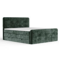 BOXSPRINGBETT Semplice Grün 140/200 cm - Schwarz/Grün, Holz/Holzwerkstoff (140/200cm) - Maison de Reve