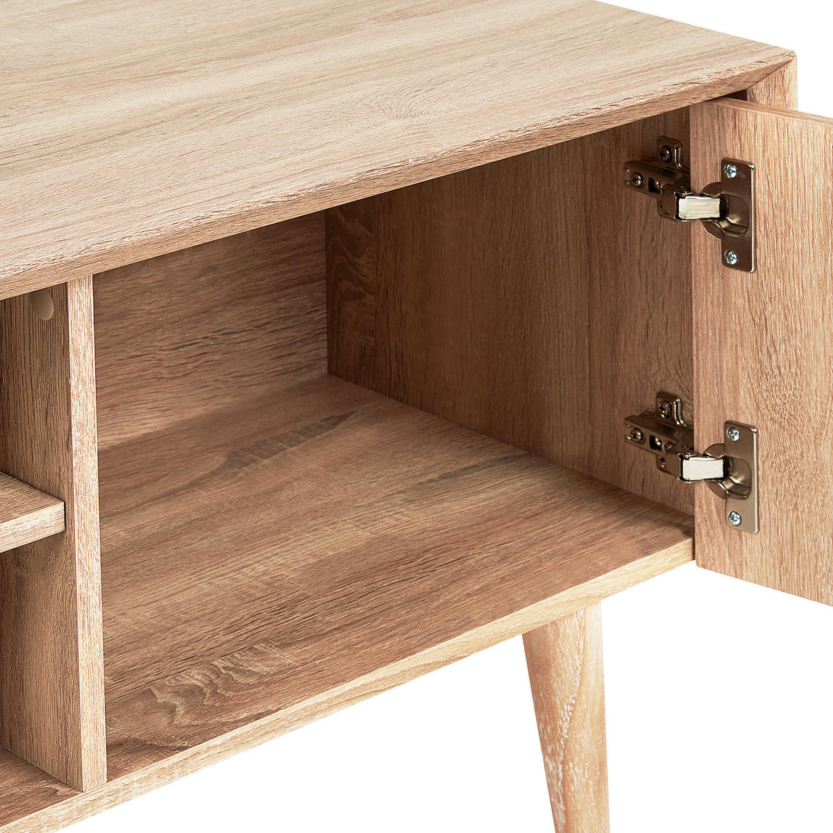 TV-MÖBEL Hellbraun FRANKLIN 39/150/51 cm - Hellbraun, Holzwerkstoff (150/51/39cm) - Beliani