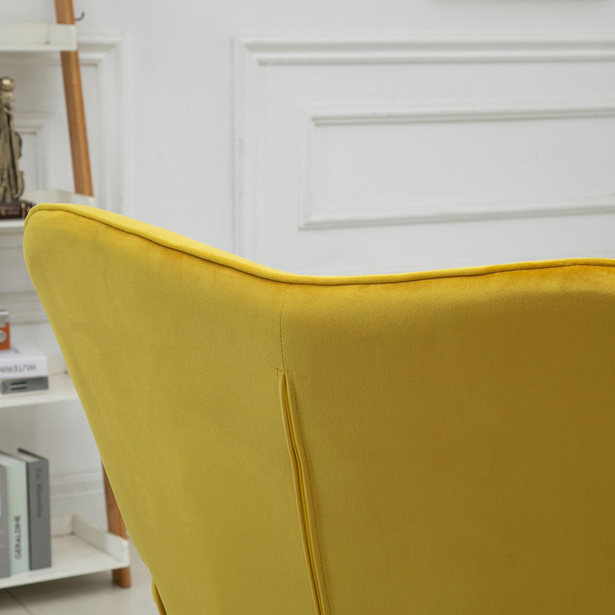 SESSEL mit Samtoptik, Gelb - Gelb, Textil (71/101/76cm) - HOMCOM