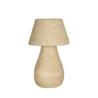 TISCHLAMPE Peake Beige 38/38/64cm - Beige, Holz (38/38/64cm) - PTMD Collection