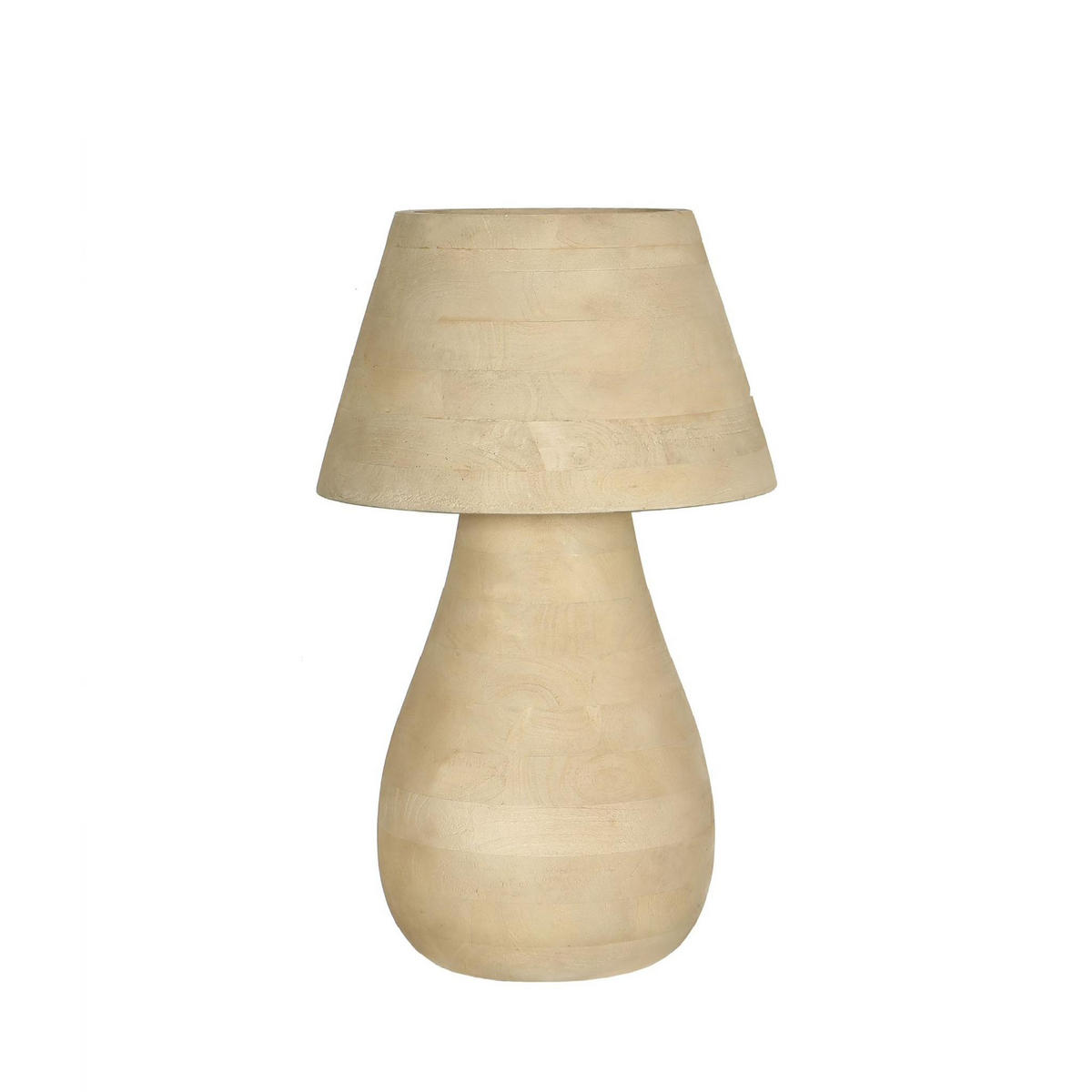 TISCHLAMPE Peake Beige 38/38/64cm - Beige, Holz (38/38/64cm) - PTMD Collection